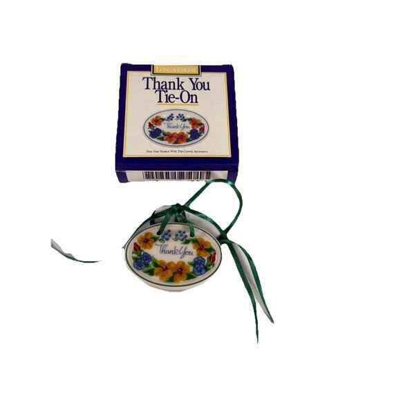 Longaberger Thank You Tie-On 32336 Ceramic Flowers - Picture 1 of 3
